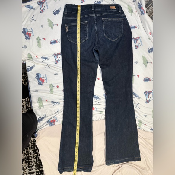 PAIGE Dark Blue Flare Jeans - Picture 10 of 17
